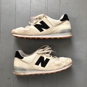 New Balance 574 USA Made Custom 12 Cream Black